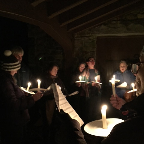 Caroling at St. Andrew's Chapel