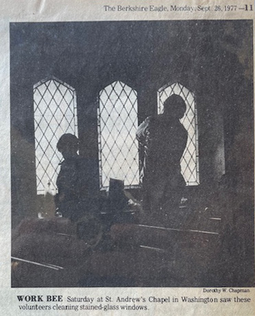 Volunteers restoring St. Andrew's Chapel