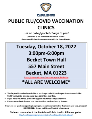 Becket Vaccination Clinic, 10/18